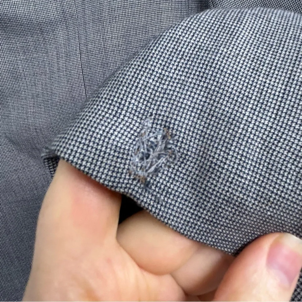 Versini Modern Fit Men’s 40R Gray Wool Blazer Sport Coat Jacket 2 Button